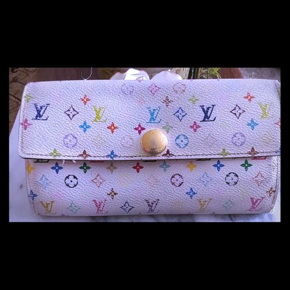 Louis Vuitton Discont. Takashi Murakami Monogram Multicolored Wallet
